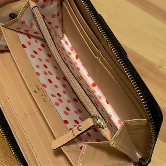 Kate Spade Wellesley Neda Pebbled Black Leather Zip Around Wallet - Picture 6 of 14